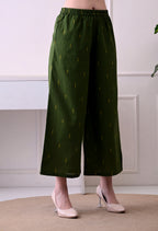 Mehendi Green Embroidered Kurti with Trousers