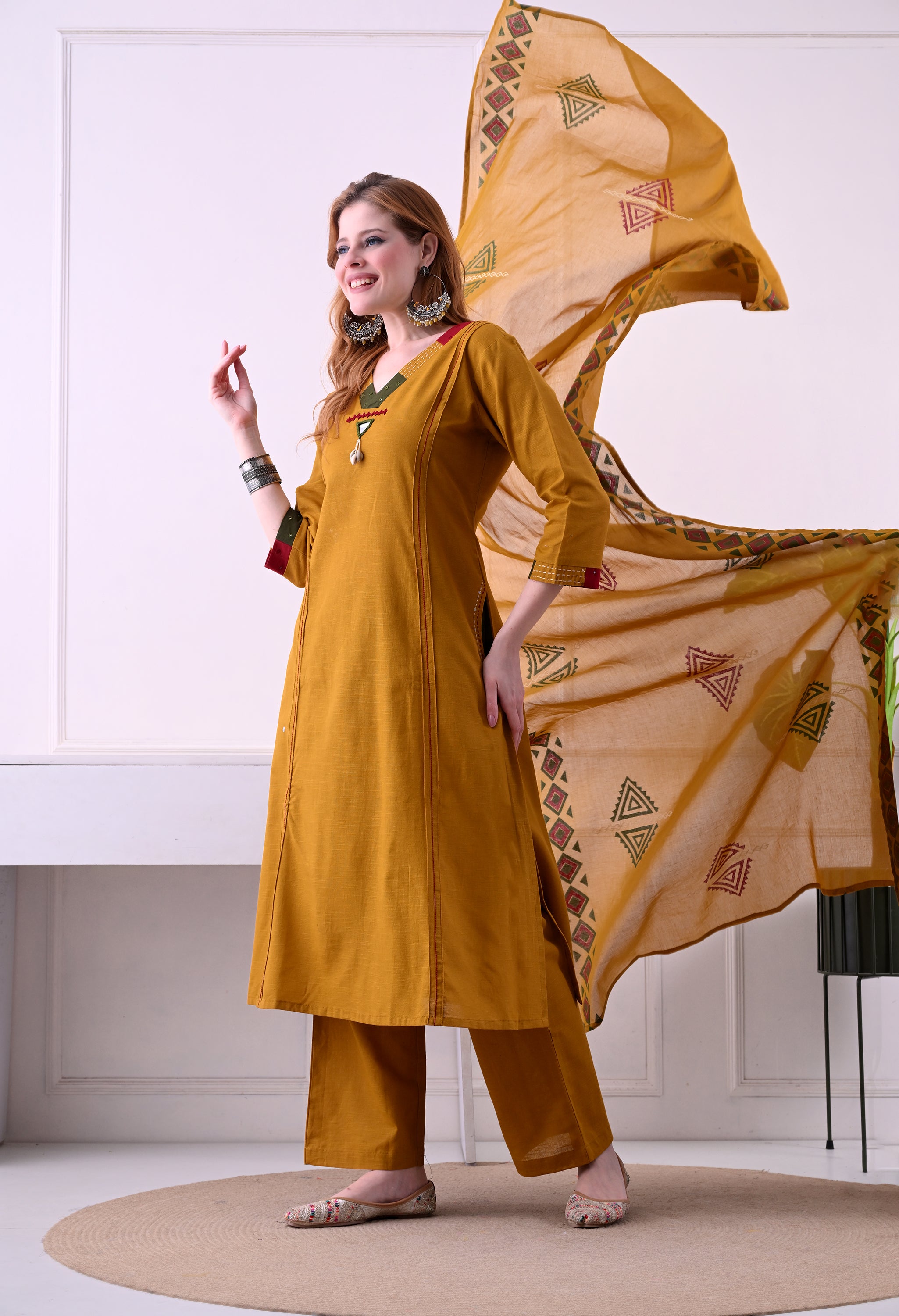 musterd Ethnic Meadow Pocket Kurta set