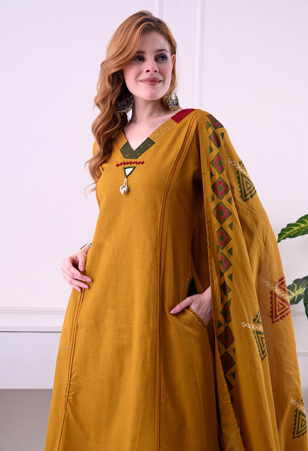 musterd Ethnic Meadow Pocket Kurta set
