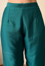 Teal Azure Zari-Work Anarkali Set