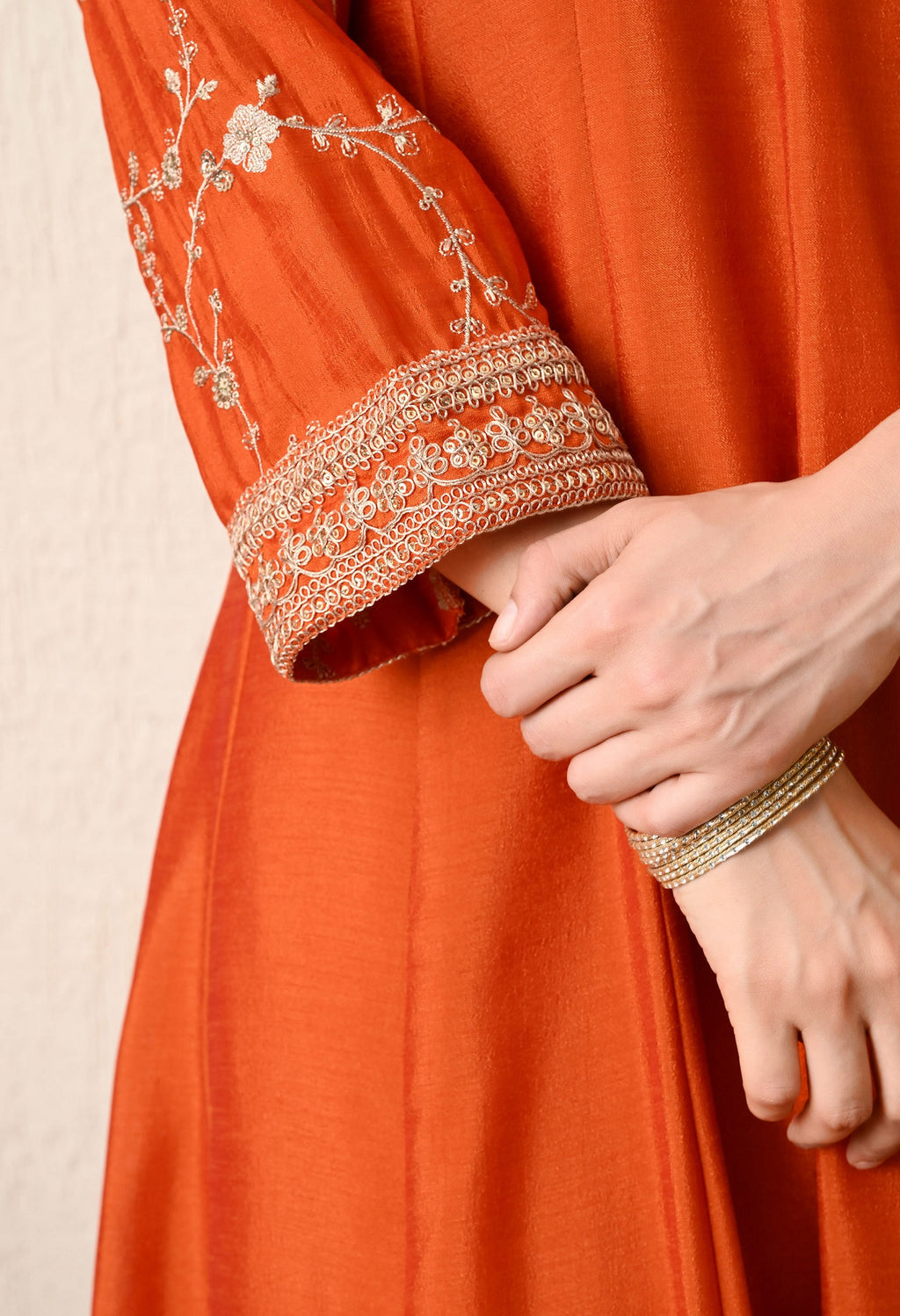 Saffron Glow Anarkali Set