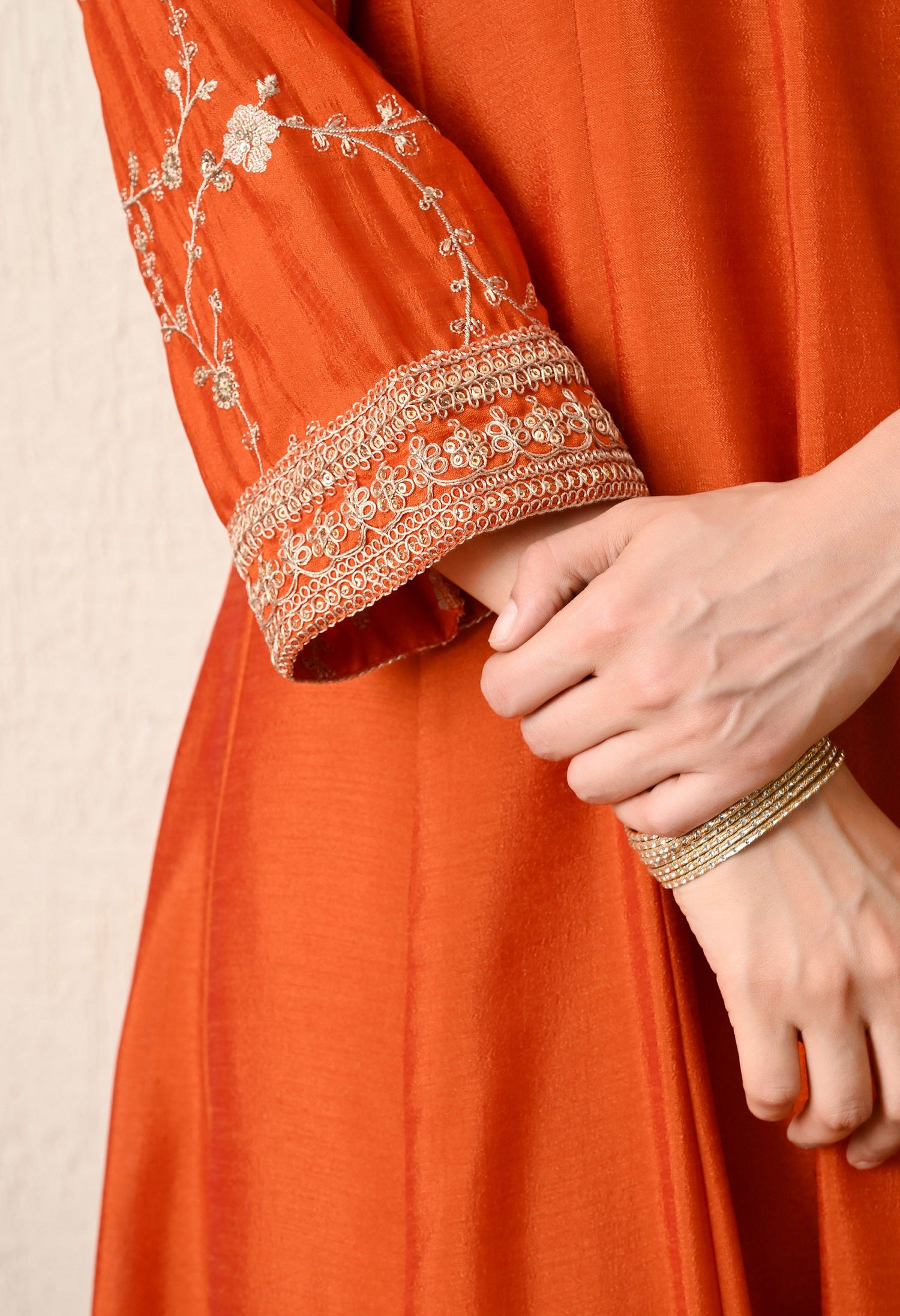 Saffron Glow Anarkali Set