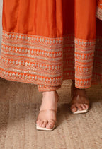 Saffron Glow Anarkali Set