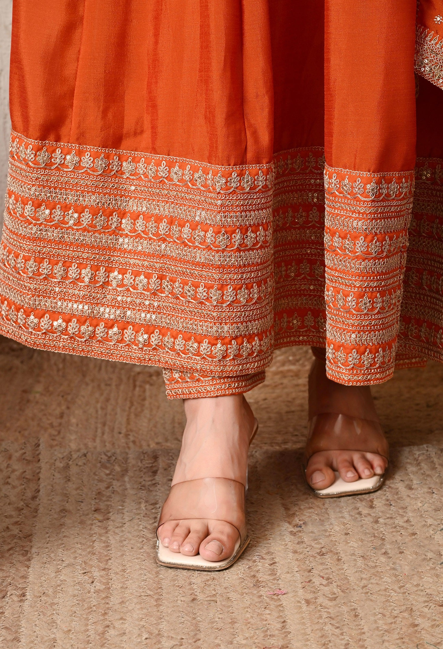 Saffron Glow Anarkali Set