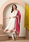 Off-White Embroidered Kurta Set