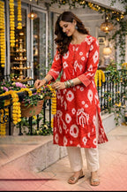 carrot Printed Cotton Kurti