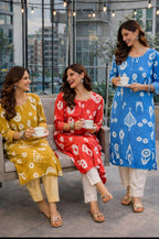 carrot Printed Cotton Kurti