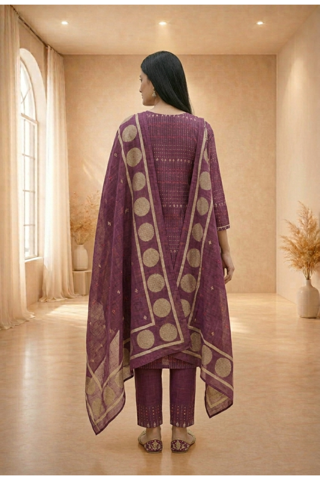 Elegant Prussian Cotton Kurta Set