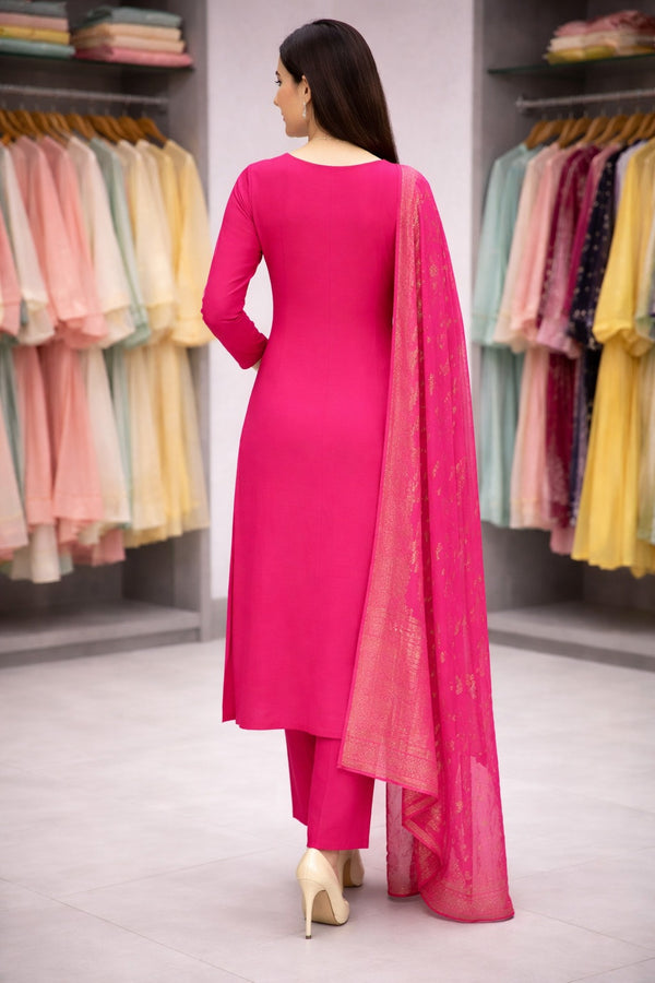 Rani colour with Neck work