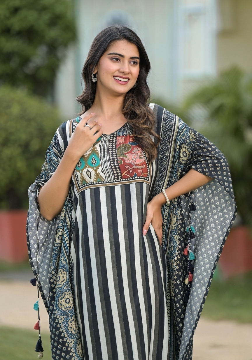 Black Zoya Kaftan Set