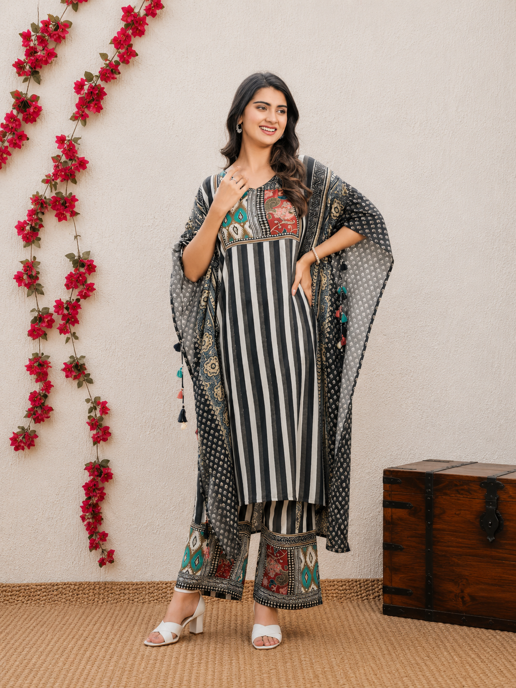 Black Zoya Kaftan Set