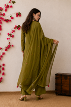 Mehendi mal A-Line kurta set
