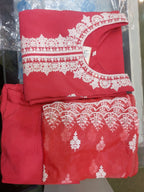 Ruby Grace Thread work Kurti Set with Organza Dupatta