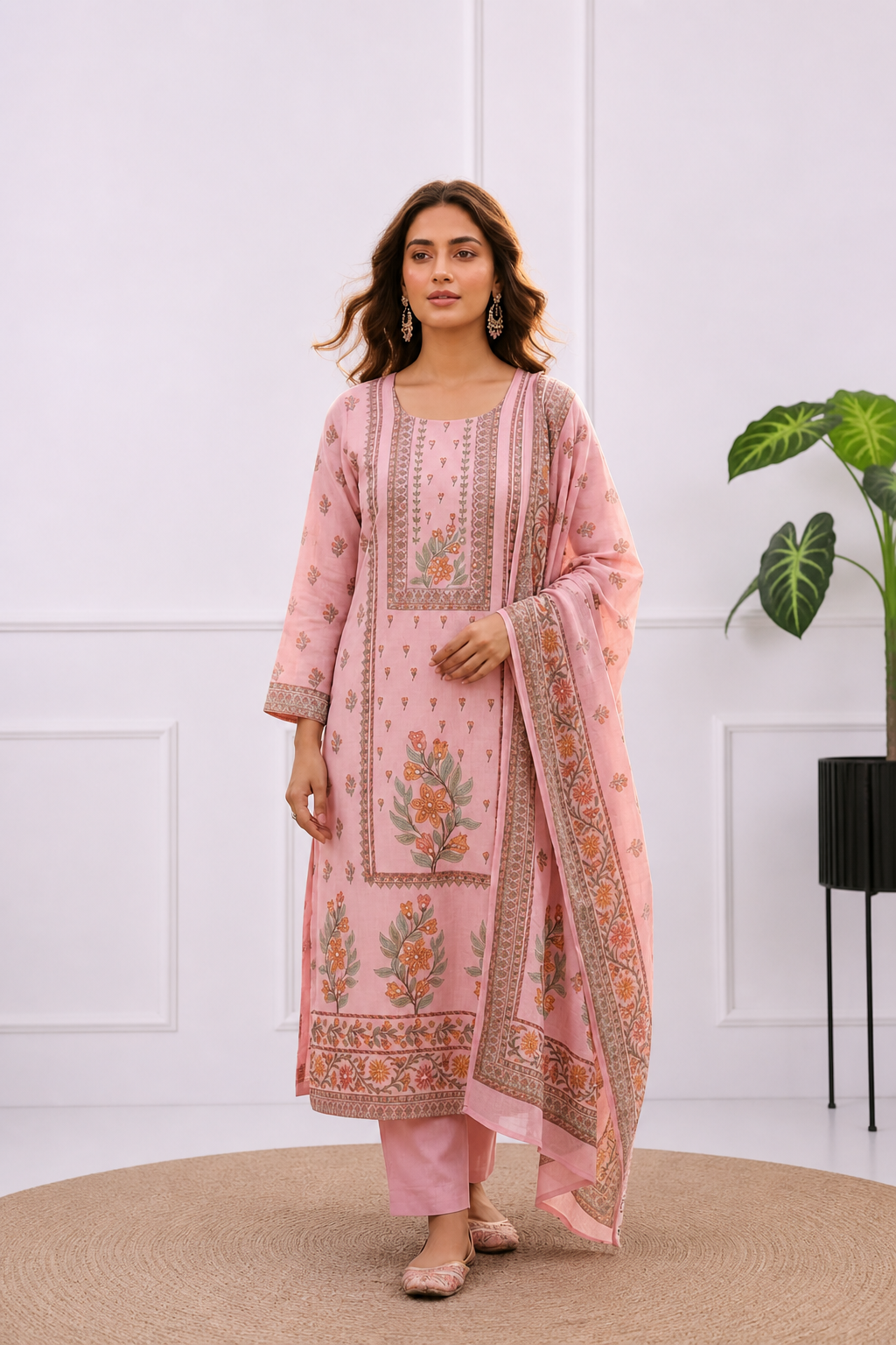 Blush Blossom Straight Suit Set