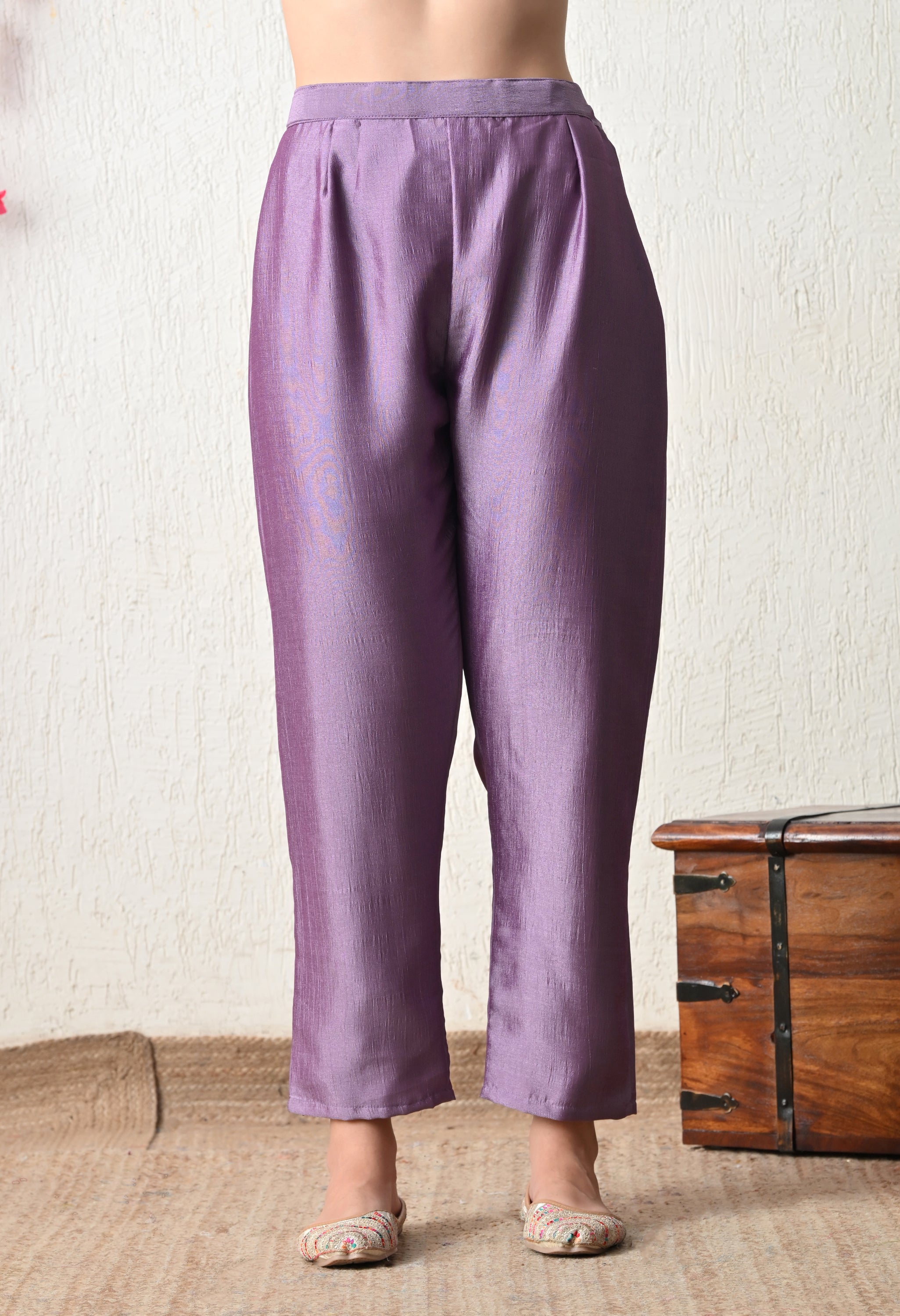 Elegant Lavender Embroidered Anarkali Suit Se