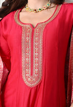 Vibrant Rani Embroidered Anarkali Suit Set