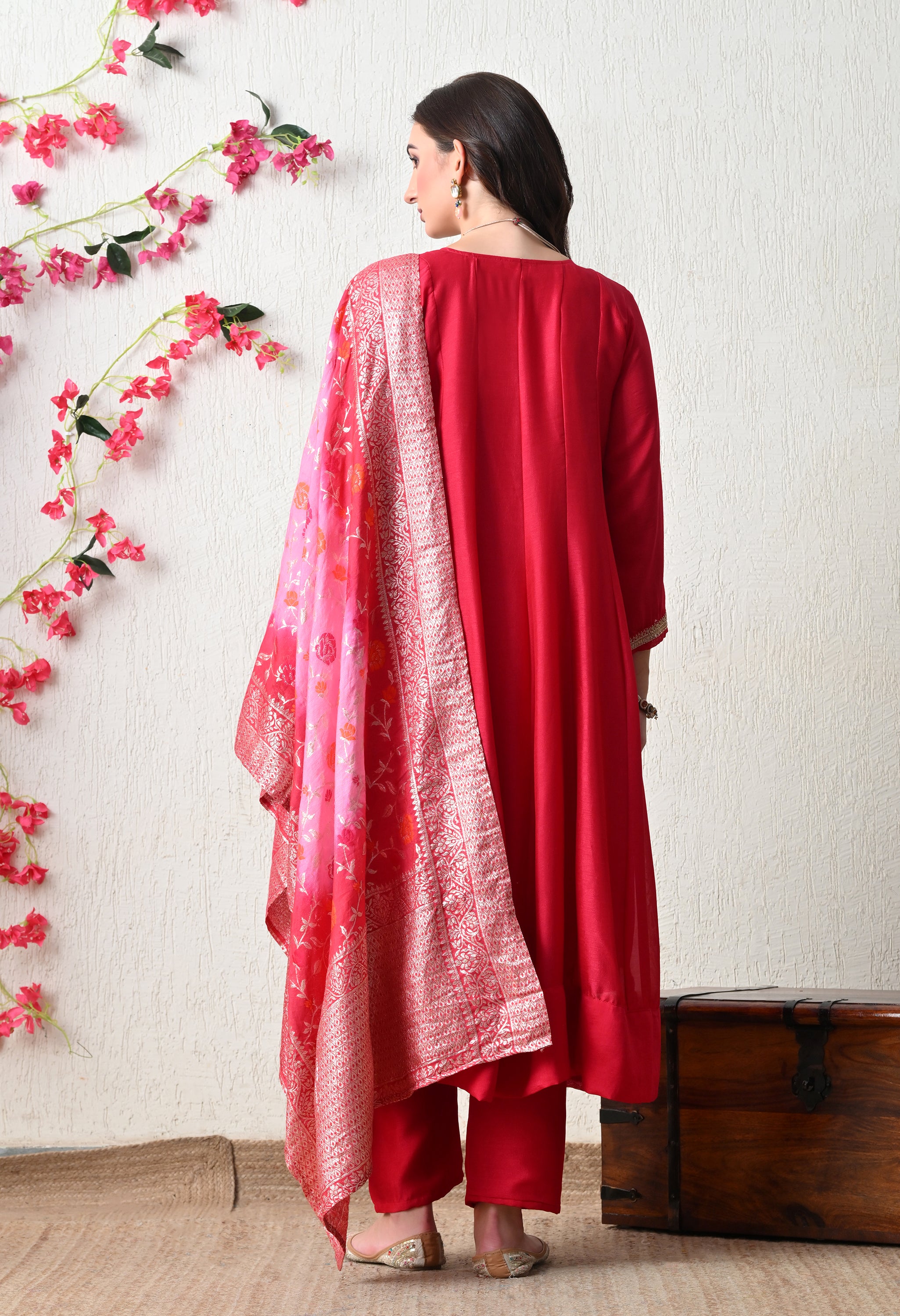 Vibrant Rani Embroidered Anarkali Suit Set