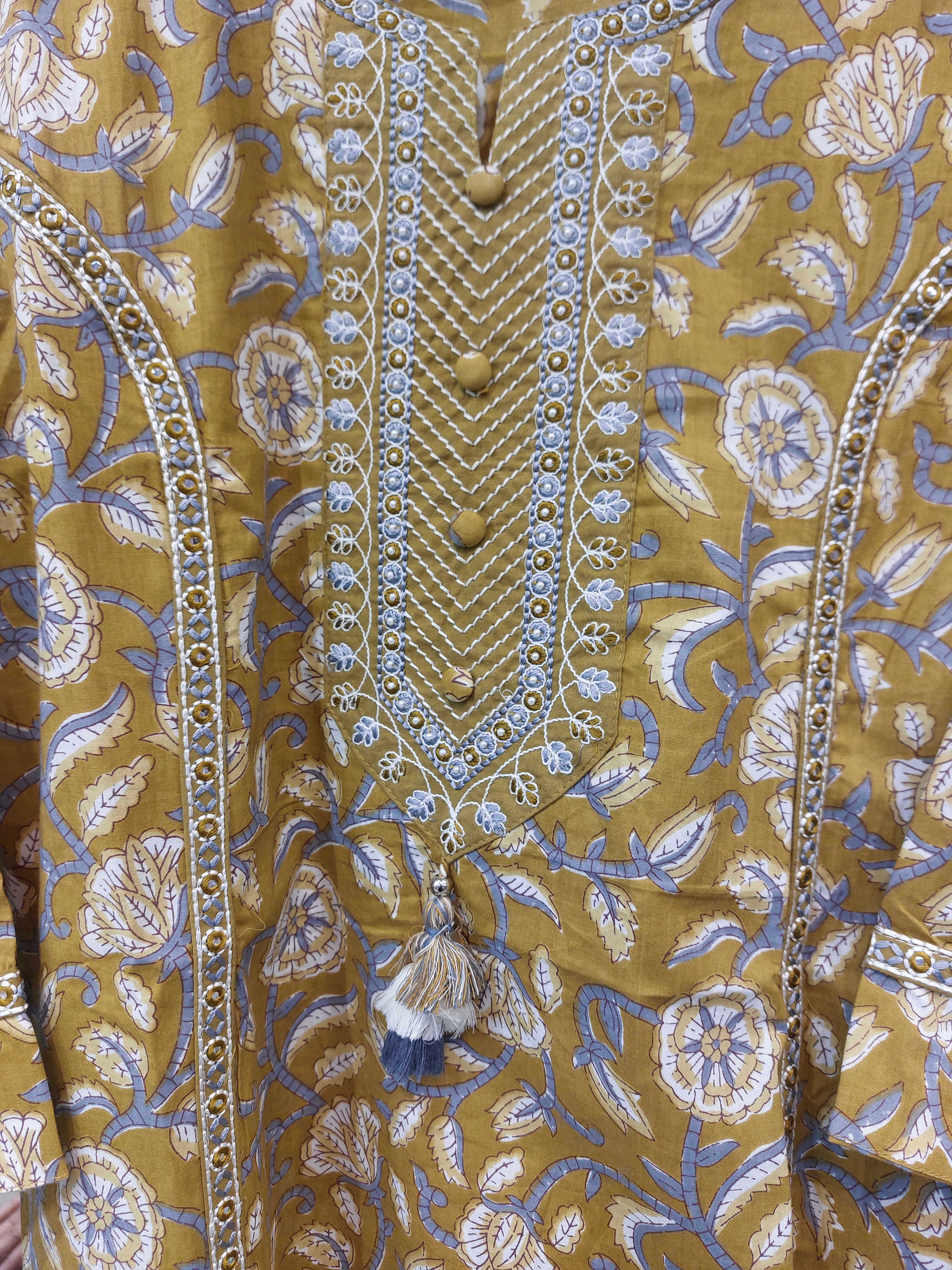 Mustard kurti A-Line
